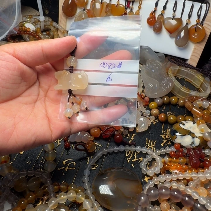 玛瑙/玉髓项链未镶嵌锦*0082