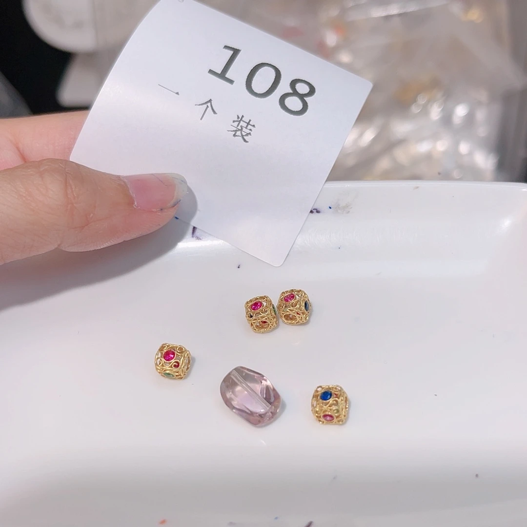 水晶珠宝半成品银S925镶嵌108