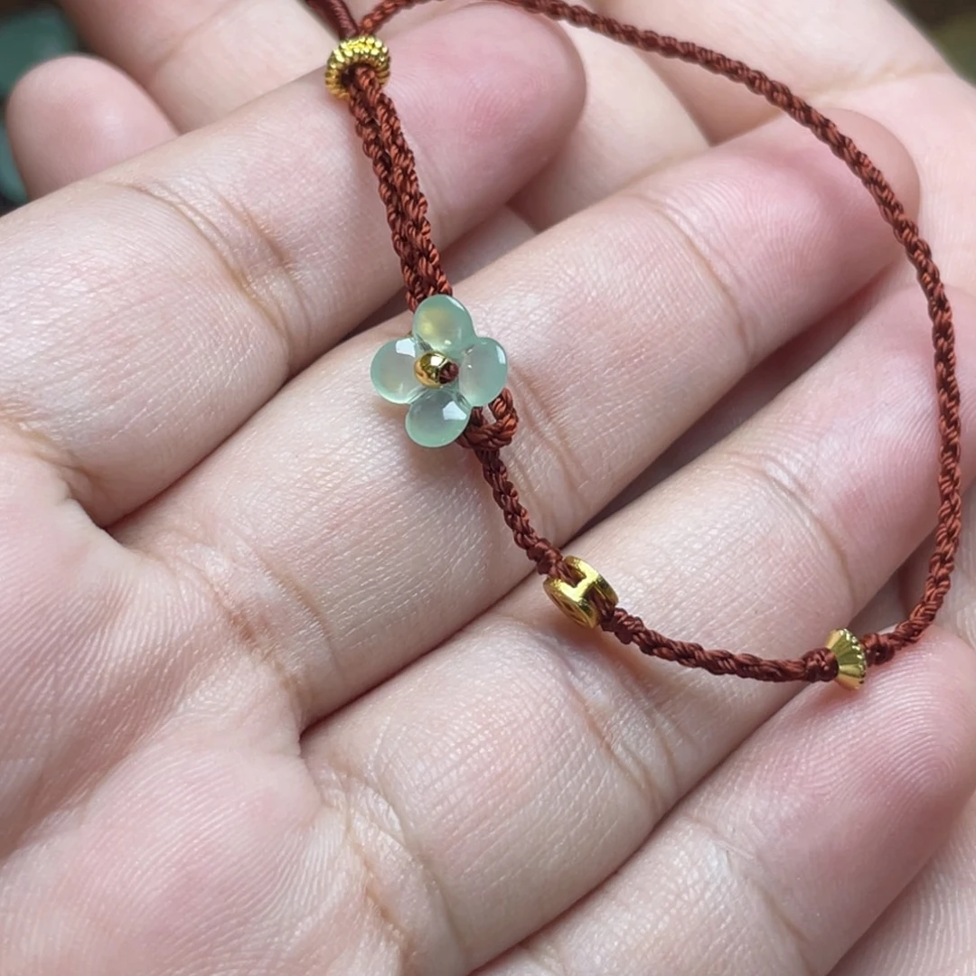 翡翠未镶嵌手链花花