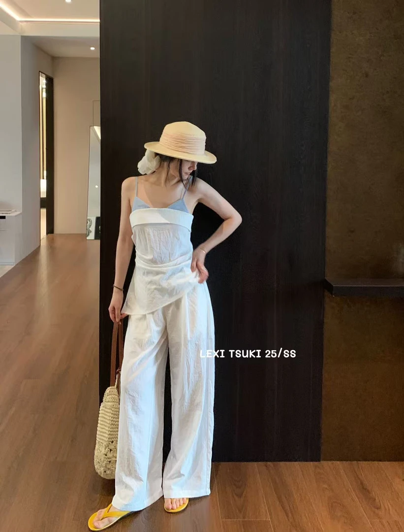 LEXI 福秒（9LX8007#）面料舒适 撞色设计背心吊带 9-626