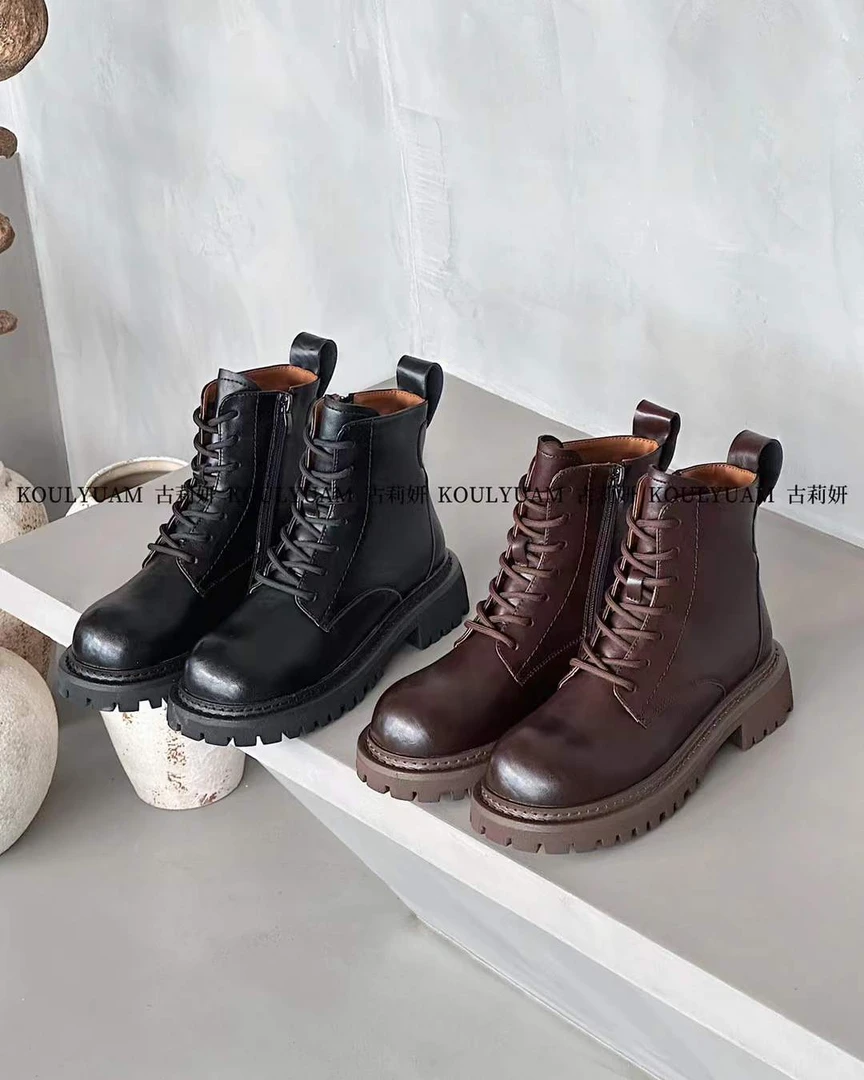 1722舒适透气防滑耐磨简约百搭甜美女矮靴短靴低筒靴中筒靴