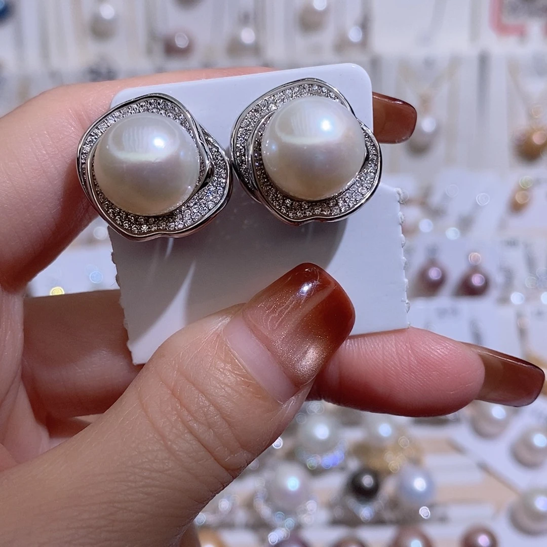 淡水珍珠耳饰未镶嵌w12.2