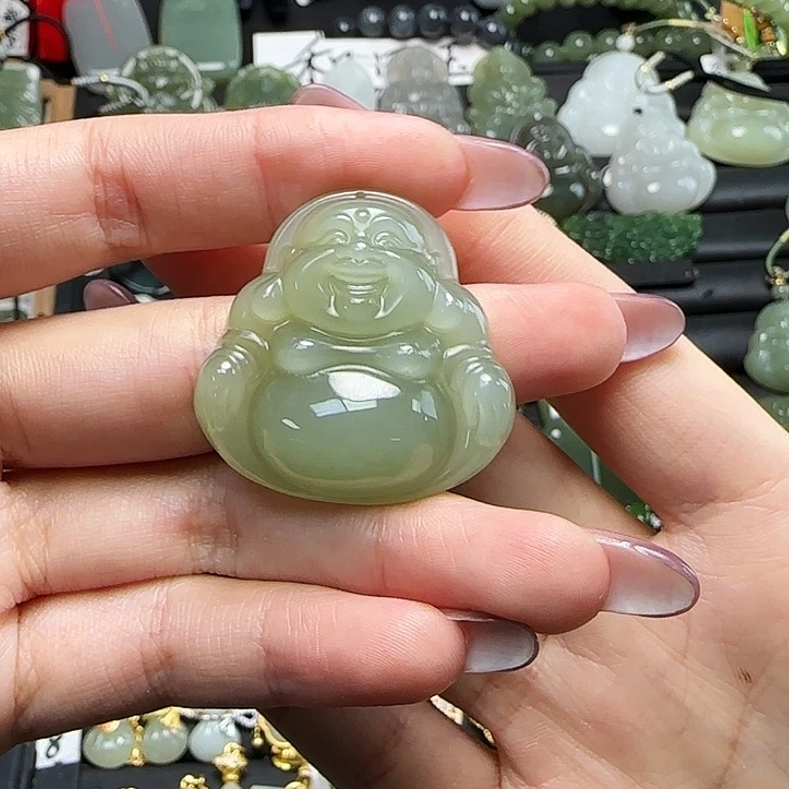 和田玉未镶嵌颈饰卡35