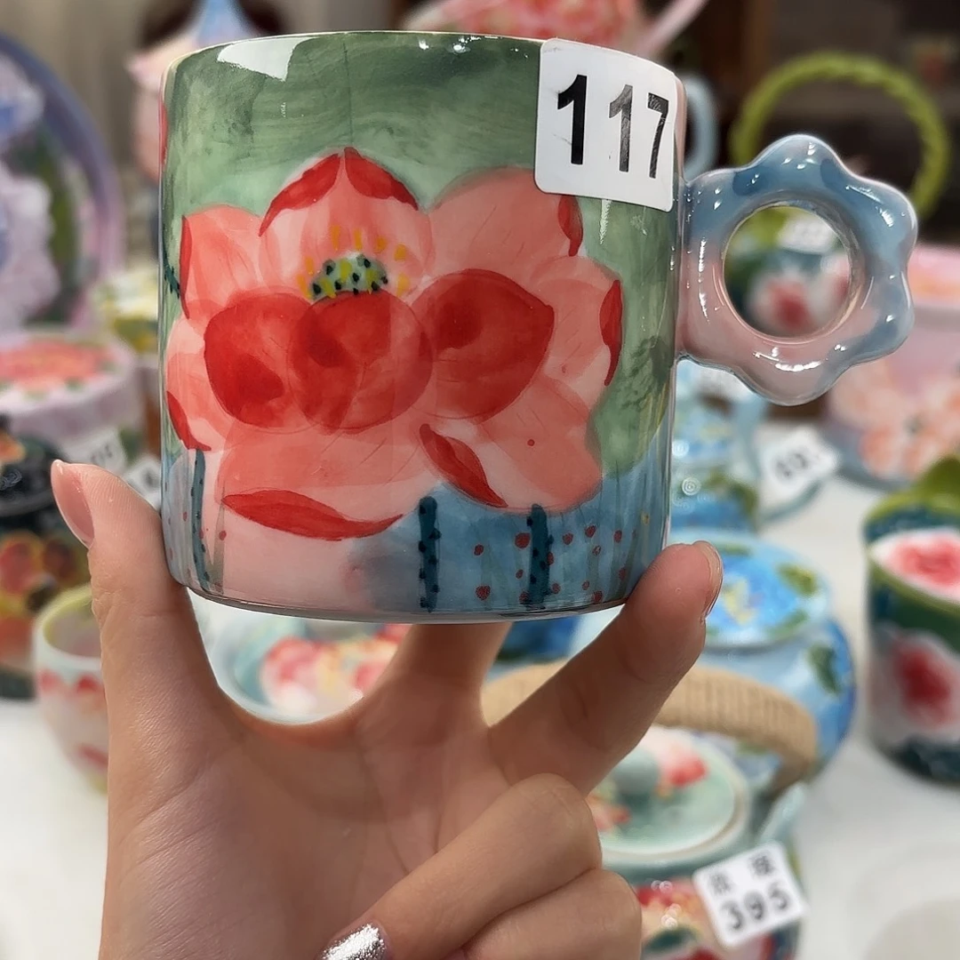 景德镇手绘高温釉下彩陶瓷茶具