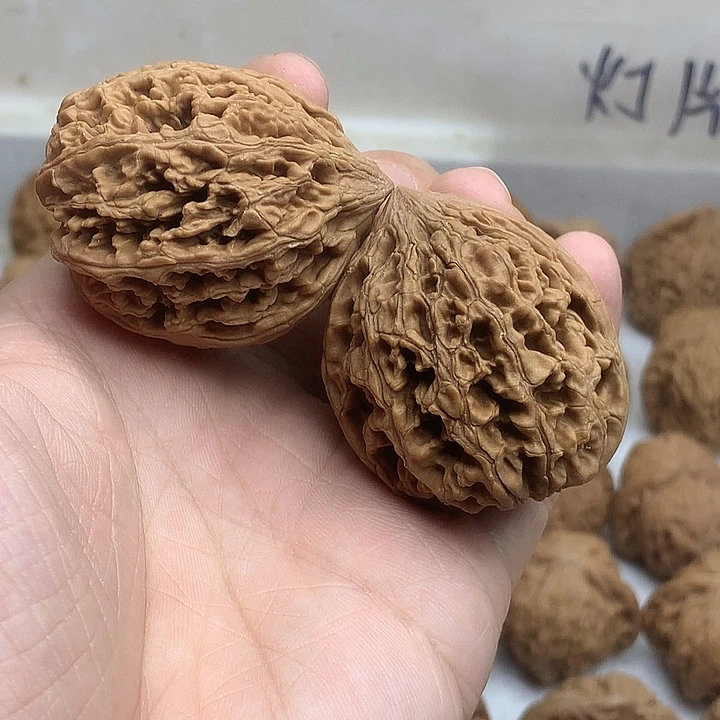 岁***静吊坠文玩核桃九龙筋