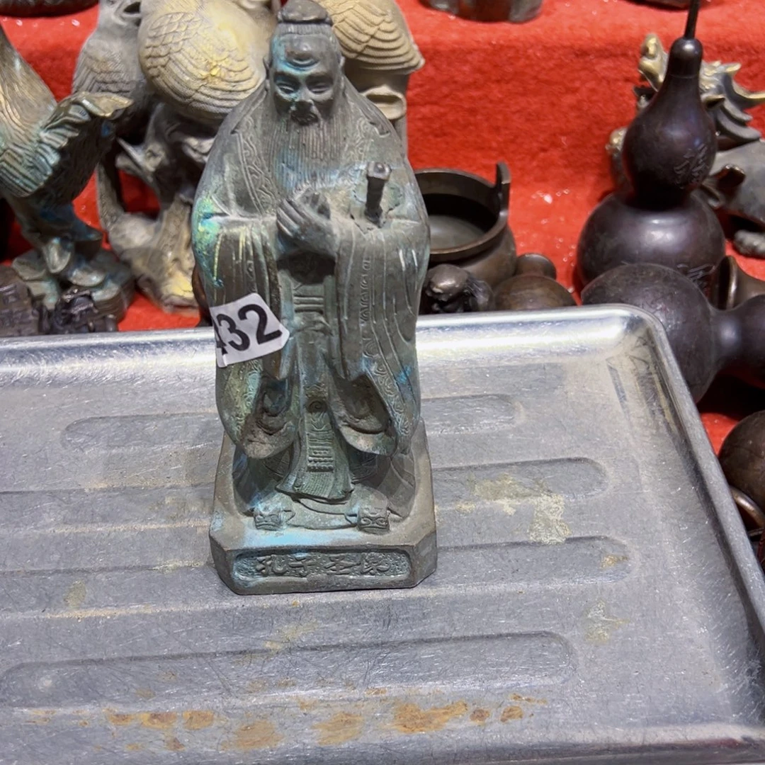 青***。黄铜摆件，文房摆件