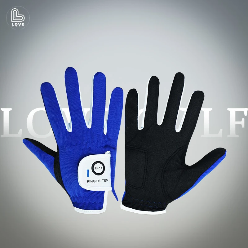 高尔夫Lovegolf儿童手套练习双手耐磨耐用魔术贴透气运动骑行护指