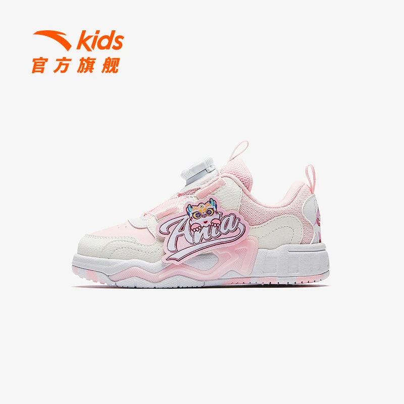 安踏儿童女小童2025春季新款舒适防滑耐磨儿童犟弹休闲鞋子潮9937