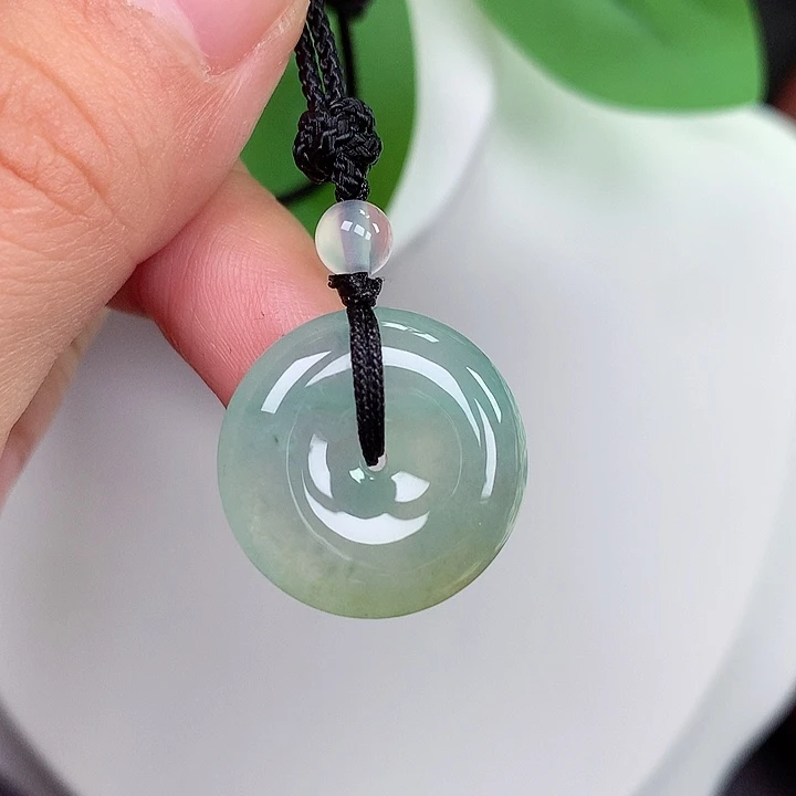 颈饰未镶嵌翡翠平安扣 20.2x5.6mm