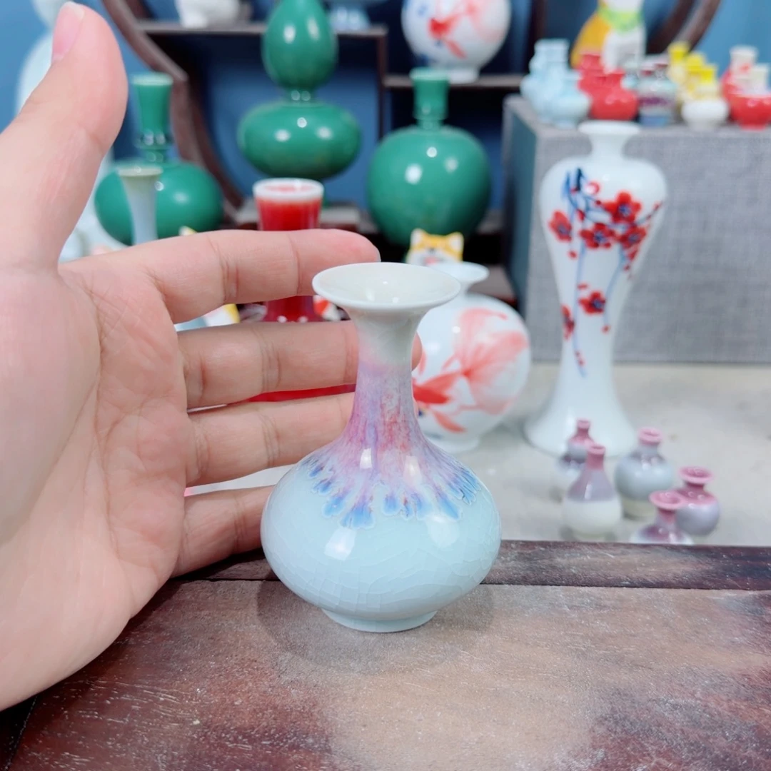 陶瓷手工小花器摆件