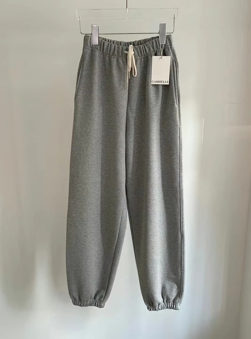 东大门正品gab加绒纯色卫裤（no退no换）