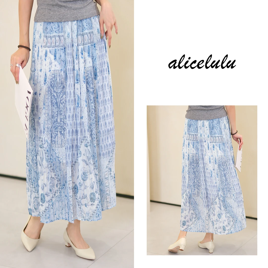 4[alicelulu]法式碎花新款时尚百搭度假风半身裙S622450T