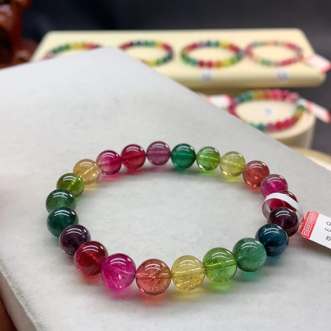 【闪购商品】未镶嵌手链碧玺艳丽色标单圈9.1