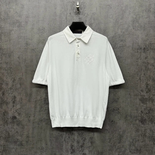 99新 LouisVuitton/路易威登 Lv刺绣Logo珍珠Polo短袖/WK385/M码