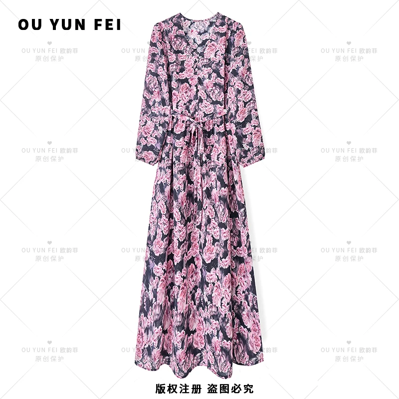 气质连衣裙夏季新款显瘦穿搭轻奢女装洋气高级长裙F1936