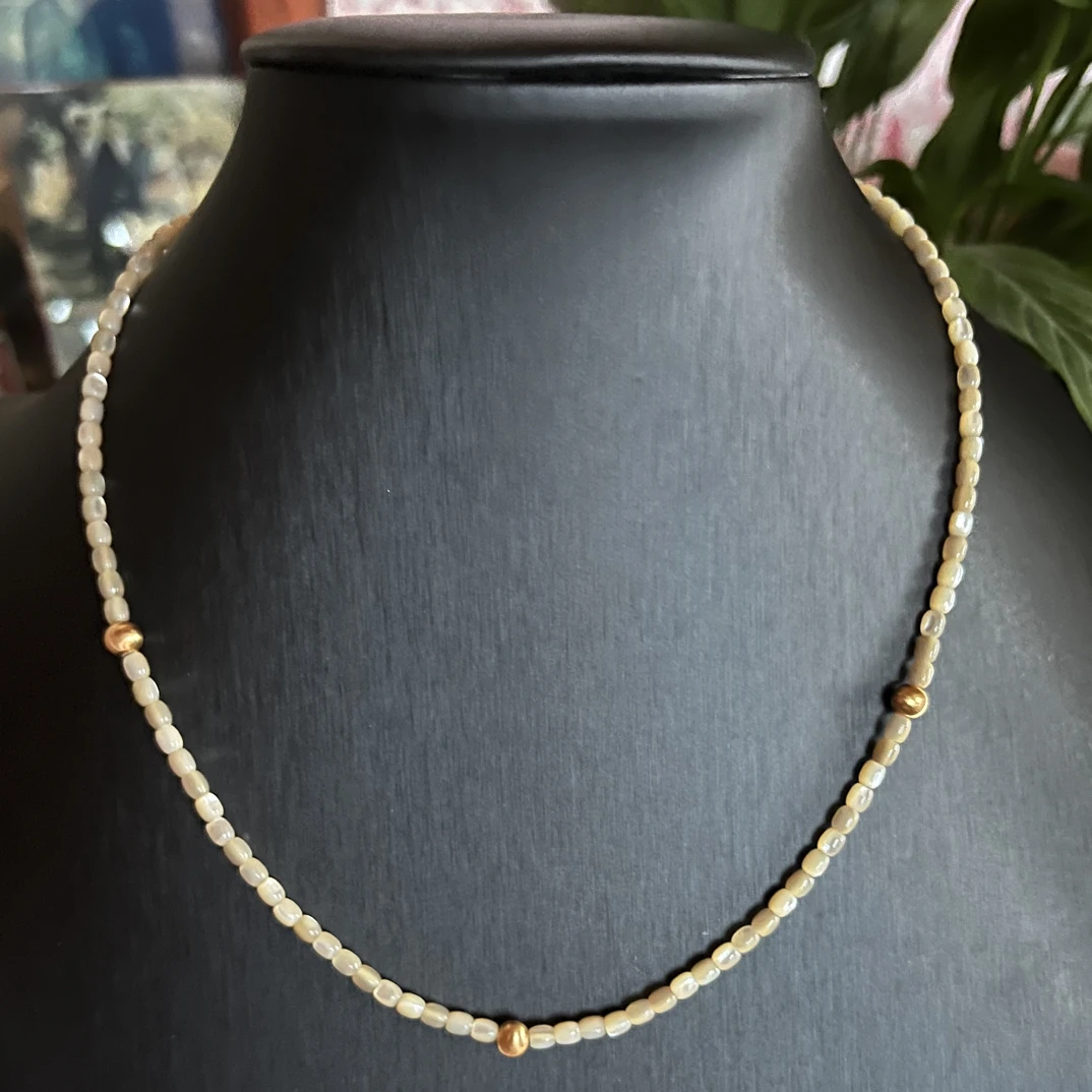 坠链均925银仿珍珠 坠链均925银 配珠925纯银新款项链简约时尚