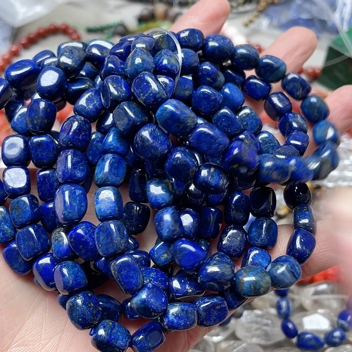 玛瑙/玉髓珠宝半成品未镶嵌一条8x10mm青金石手串