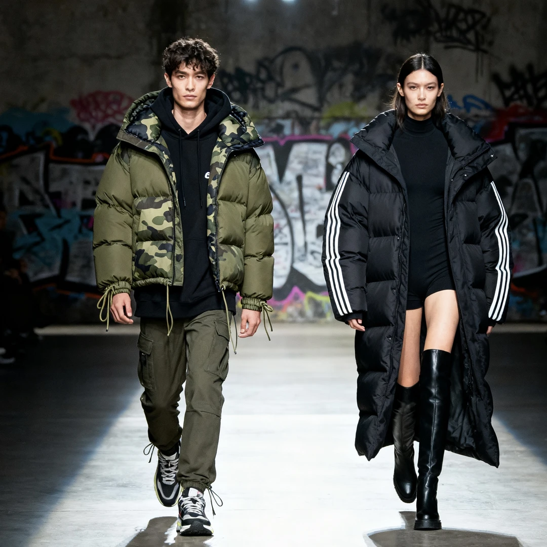 美版户外羽绒服时尚休闲男女同款刺绣外套SGHR