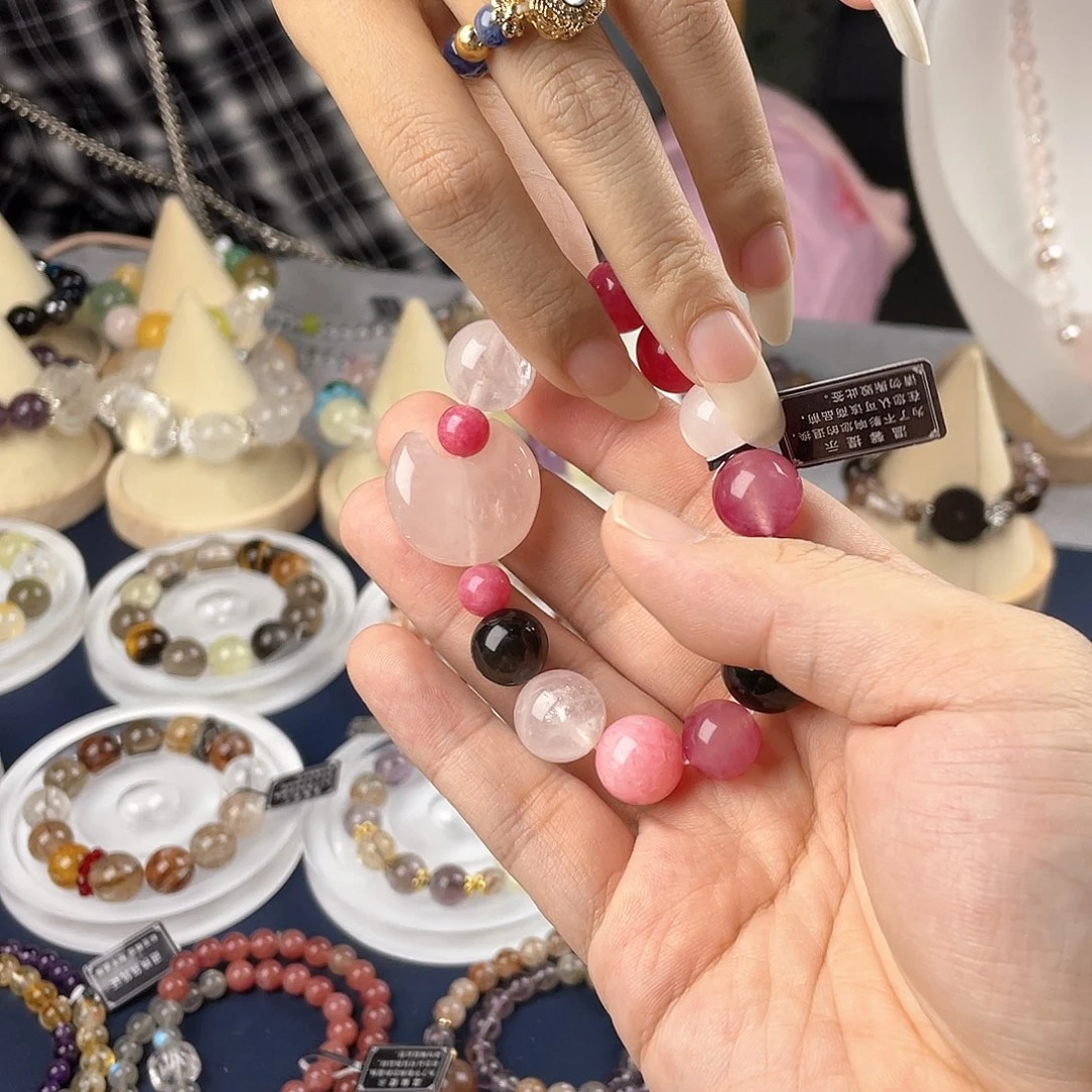 银S925镀金镶嵌手链水晶