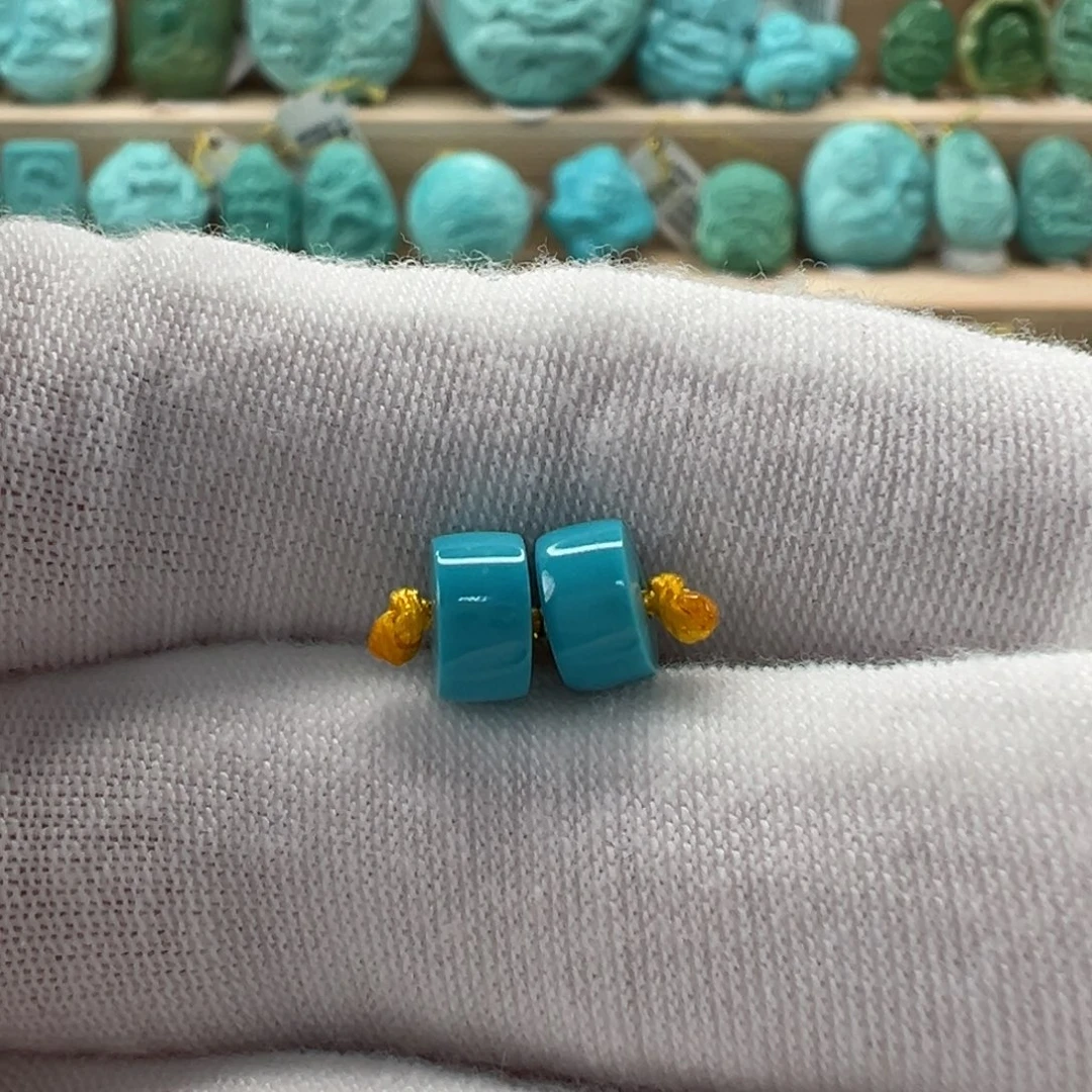 未镶嵌绿松石直切珠6.4x3.6mm