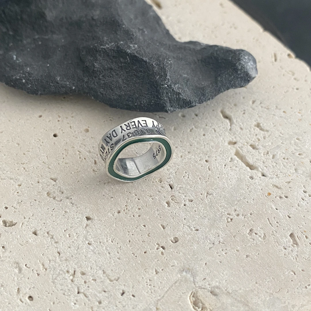 吊坠925银 字母牛油果桶珠吊坠（不含绳链）C7355时尚潮流休闲