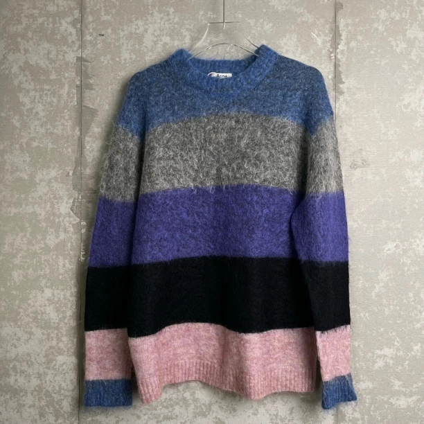 未使用 WE11 DONE S*1/Acne Studio马海毛彩虹毛衣/16684