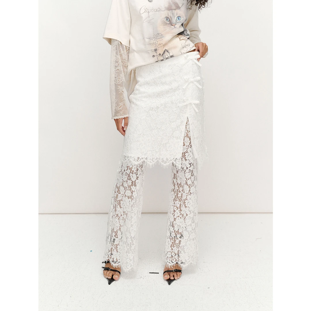 FORDARE设计师品牌蝴蝶结绑带蕾丝裙裤DSC买手店BY5F14003