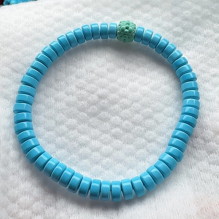 尺寸：6/3➕蓝直切隔片手串