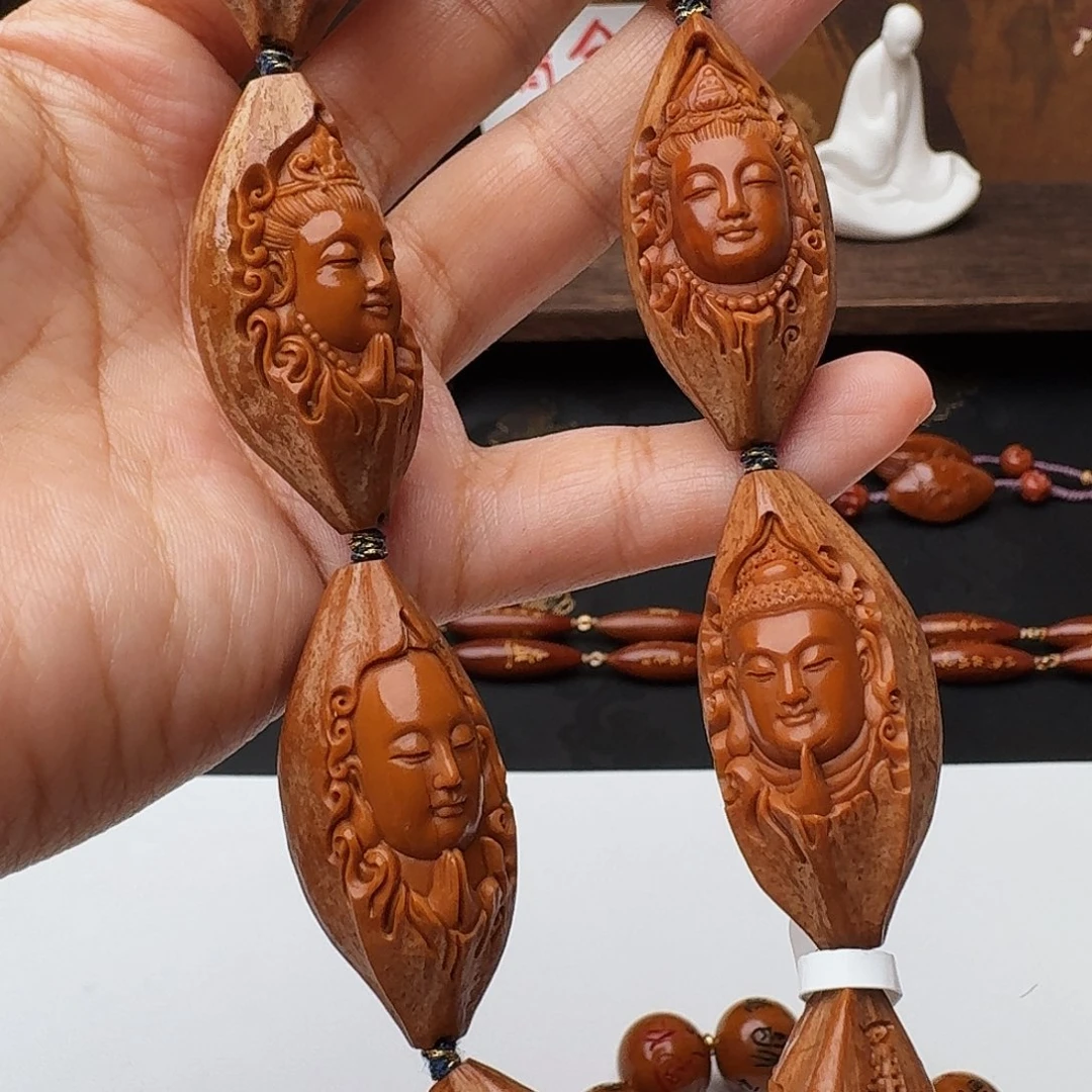 手串/手链橄榄核2.05水晶核，心经万佛像