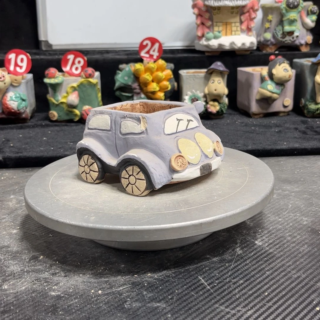 红陶小***°白狐花器多肉花盆