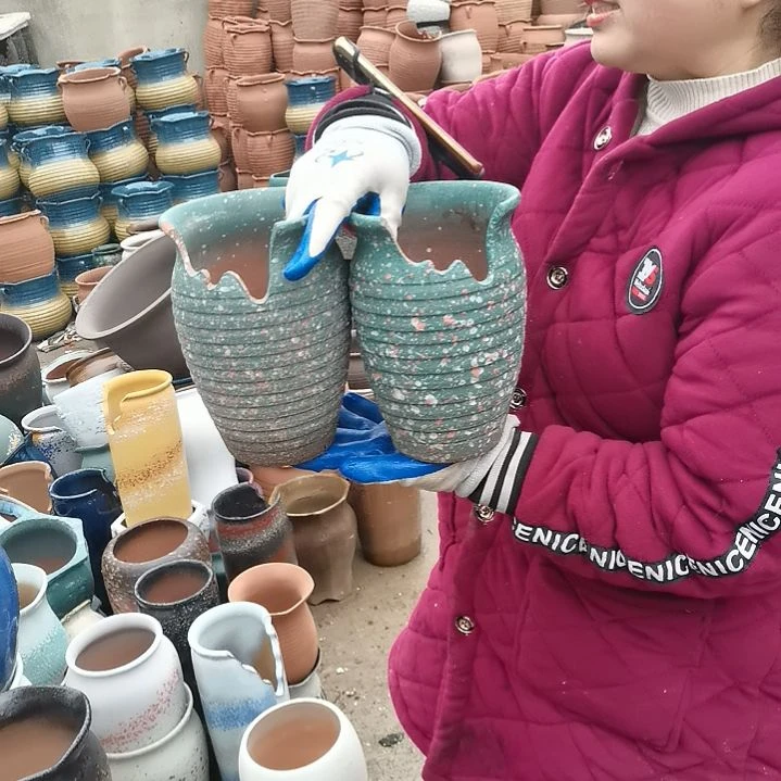 红陶口17高21瑕疵两个