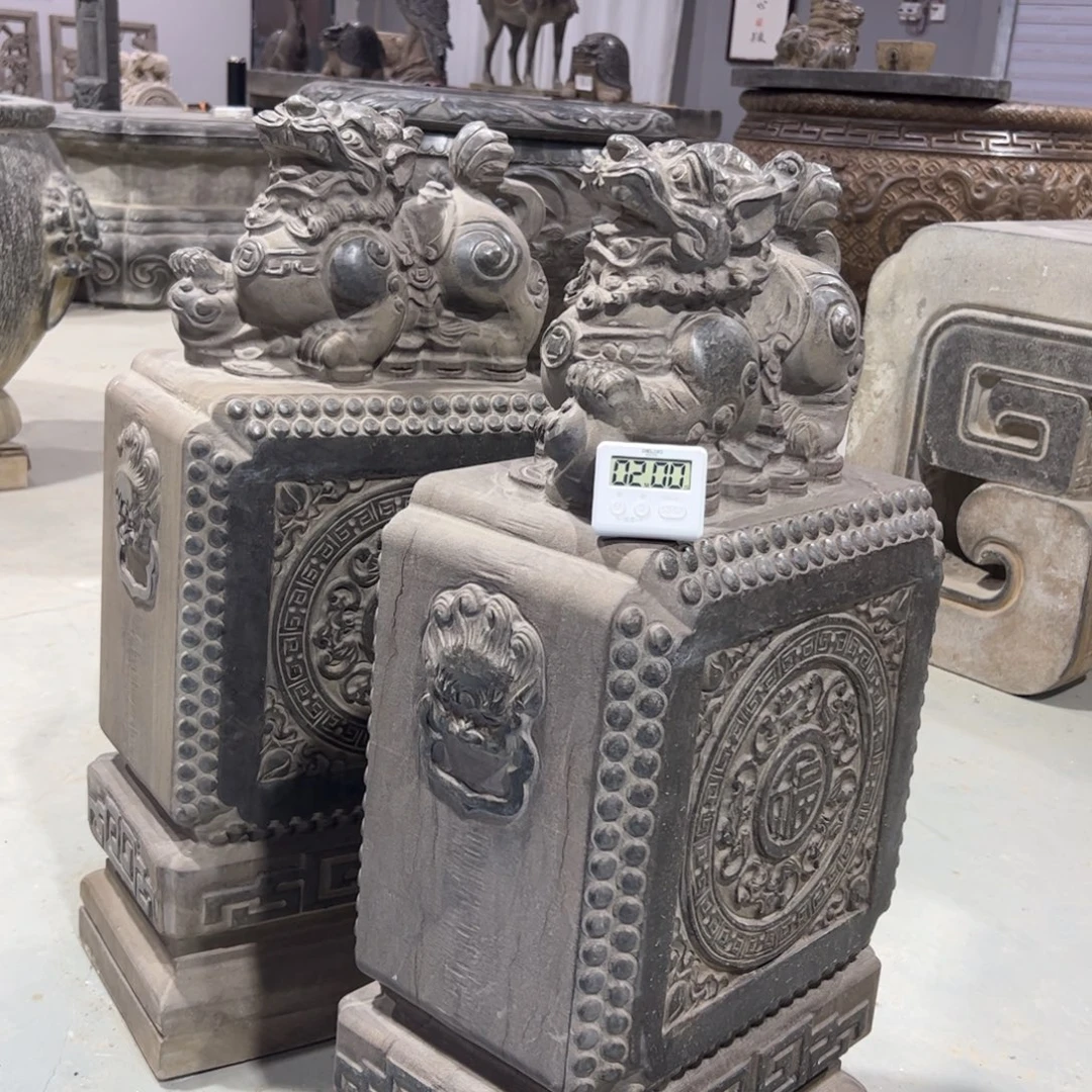 抱鼓石黑青石不包邮