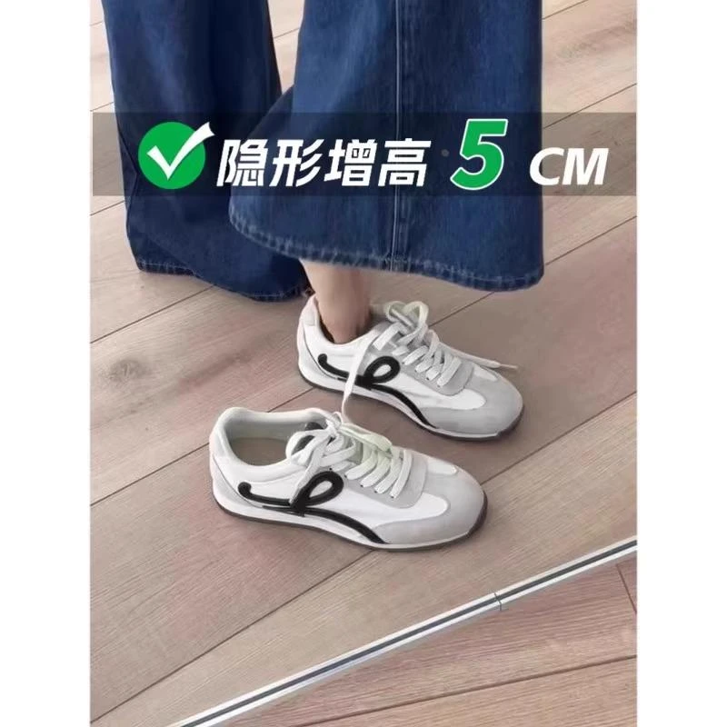 秋季新款增高复古德训女鞋厚底潮人休闲运动超柔板鞋