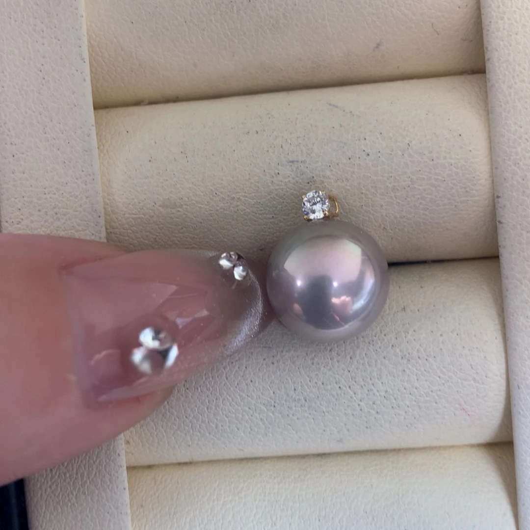 淡水珍珠颈饰18K金镶嵌