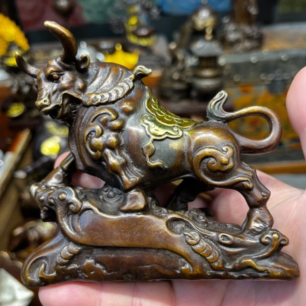 【闪购链接】铜小牛摆件