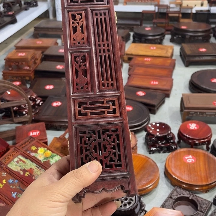 而***立紫砂红木底座工艺品红木底座工艺品