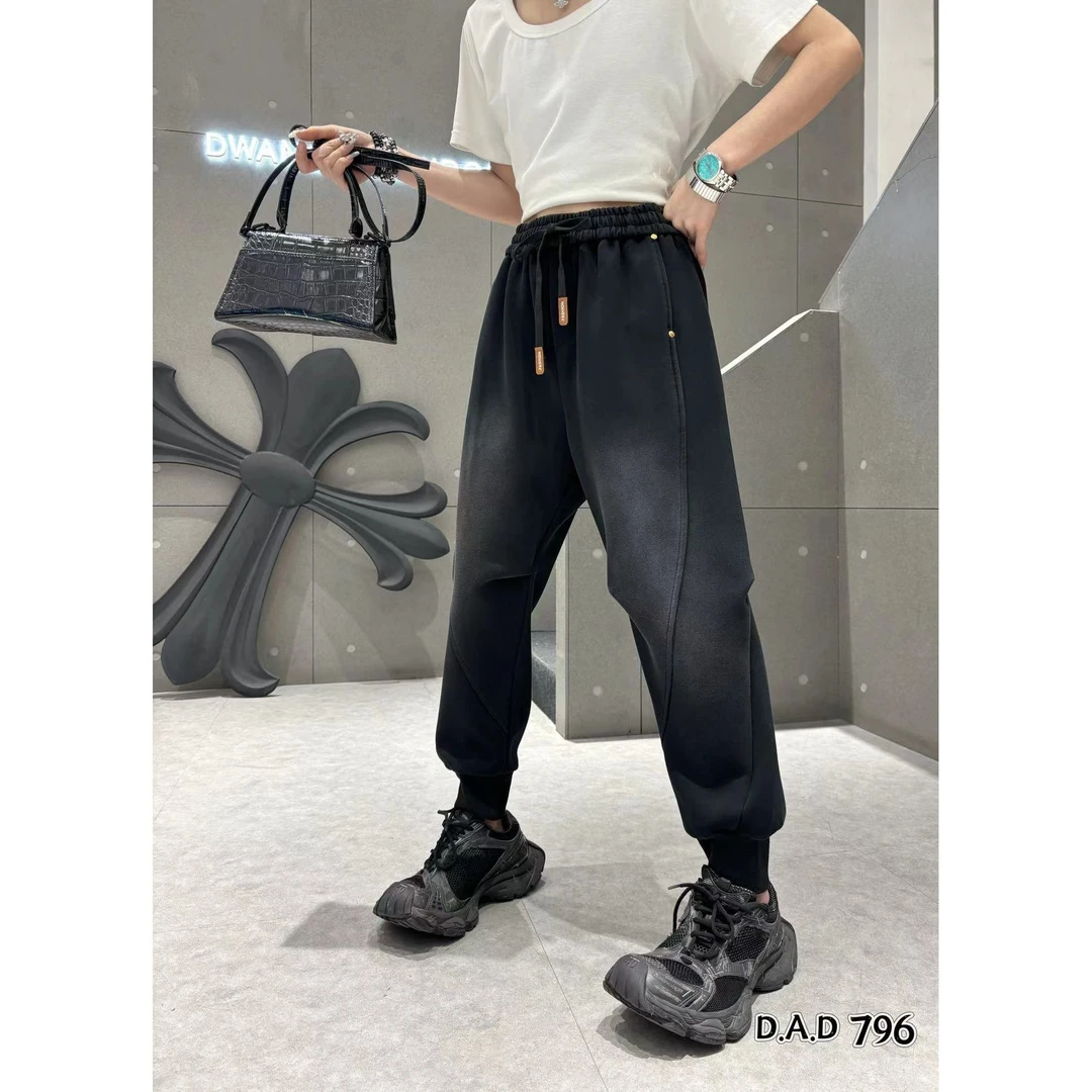 《大迪推荐》潮秀儿家春季显瘦大码欧货时尚水洗高品质卫裤796