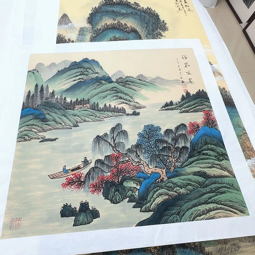 国画国画作品多次