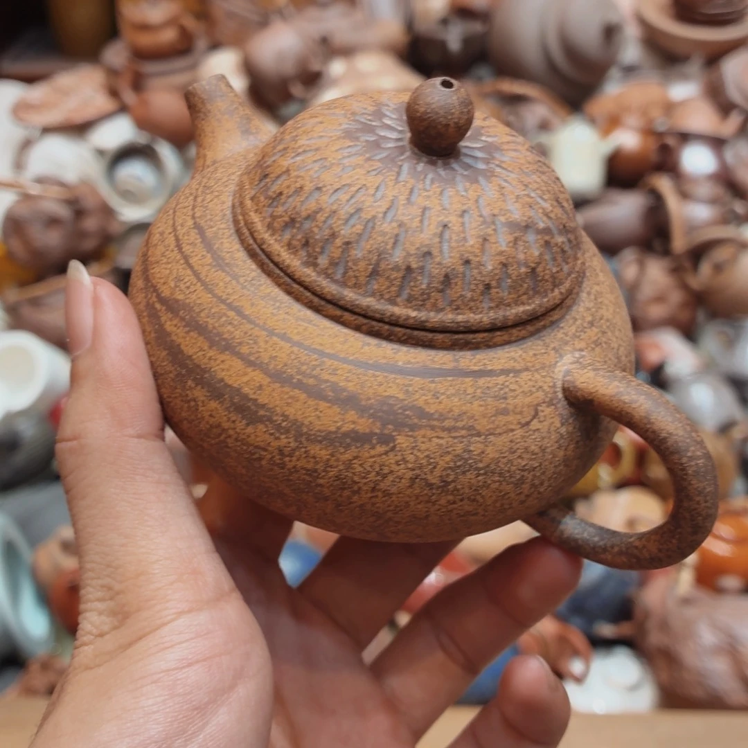 柴烧老岩泥高温茶器皿