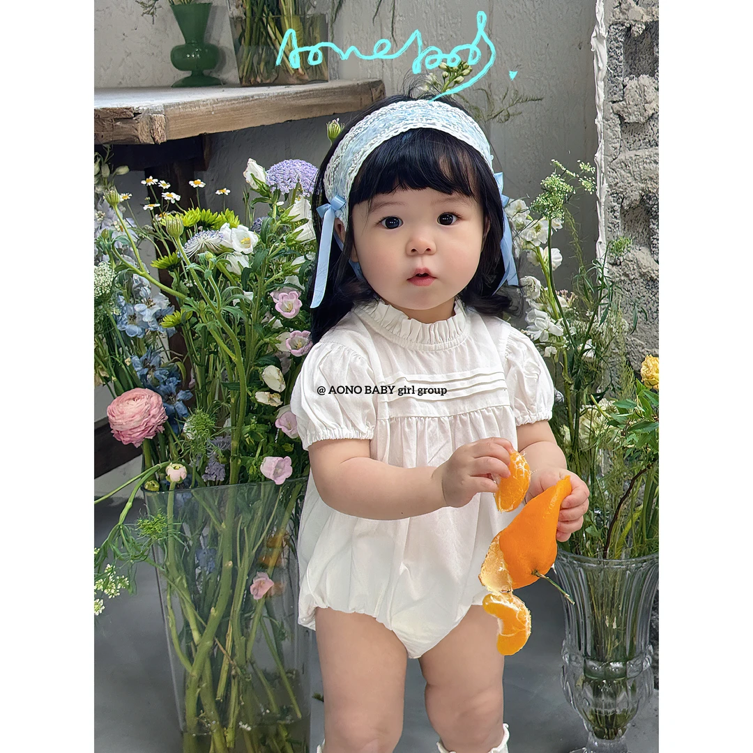 婴童·25夏~木耳花边爬爬服X0641