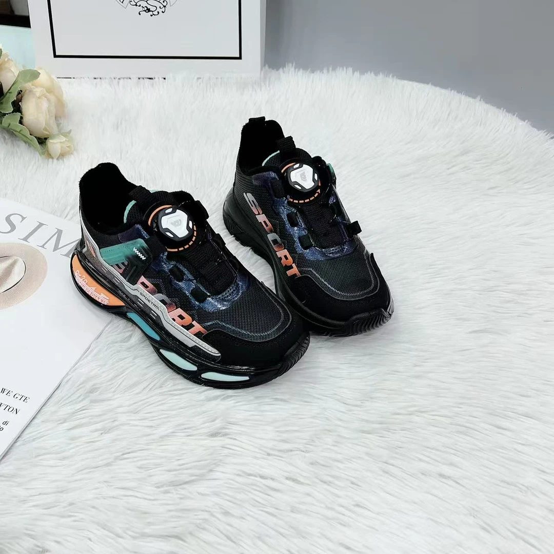 A836新款时尚休闲百搭韩版童鞋软底休闲鞋加绒