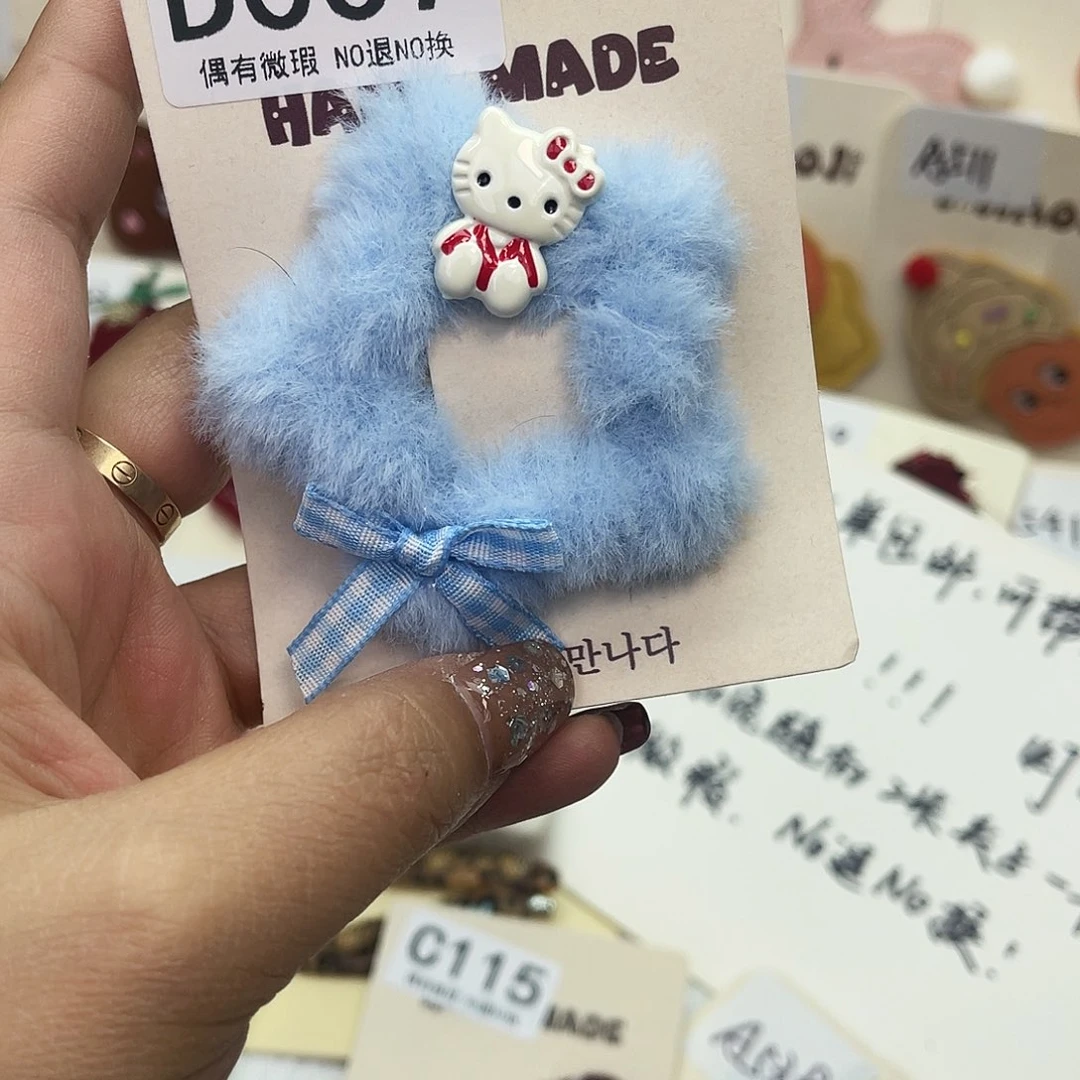 非金属D007毛绒拜拜夹