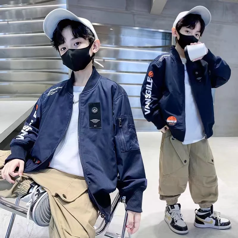 儿童童装春秋装棒球服春秋儿童2025新款帅气洋气中大童男孩