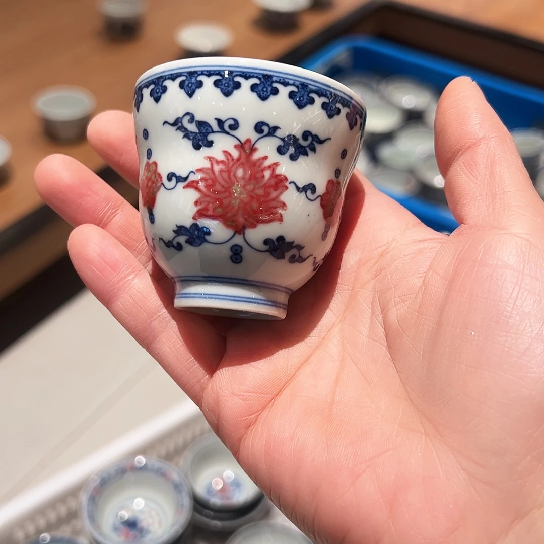 微瑕臻玉古坊原矿青花釉里红