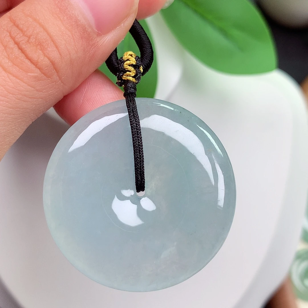 颈饰未镶嵌翡翠平安扣 37.4x5.8mm