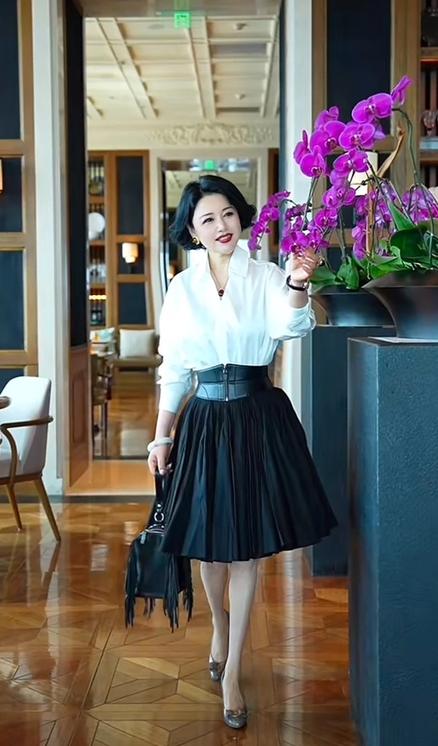 【楠姐姐定制款】夜巴黎裙简约半身裙中高腰Q1983