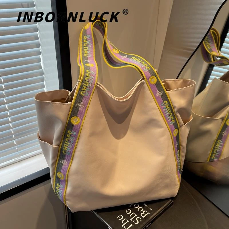 小众大容量包包女2025新款手提尼龙布购物袋外出通勤单肩托特大包