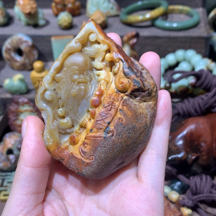 岫岩河磨玉（透闪石质玉）未镶嵌把件