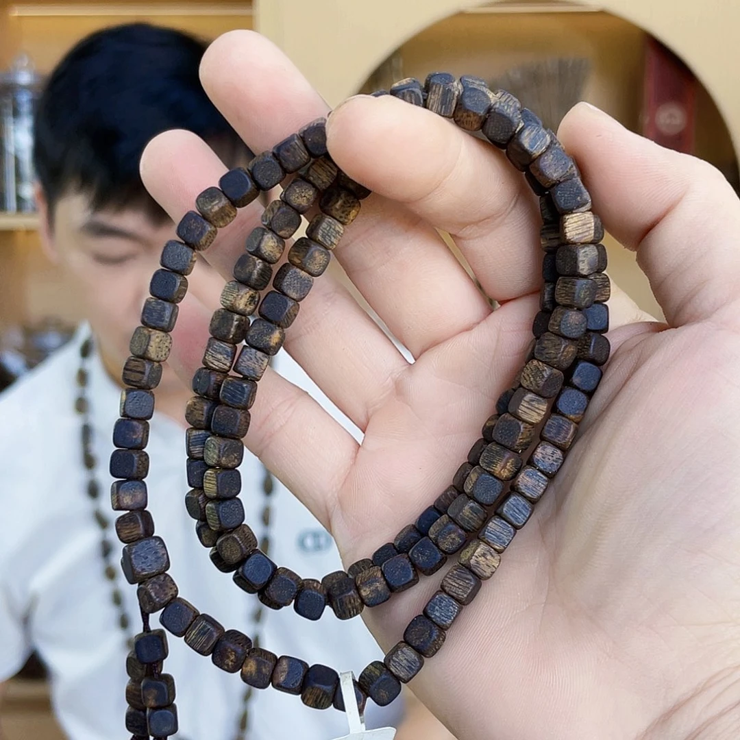 手串沉香棋楠沉水方珠长串0.5/19克多样性发一