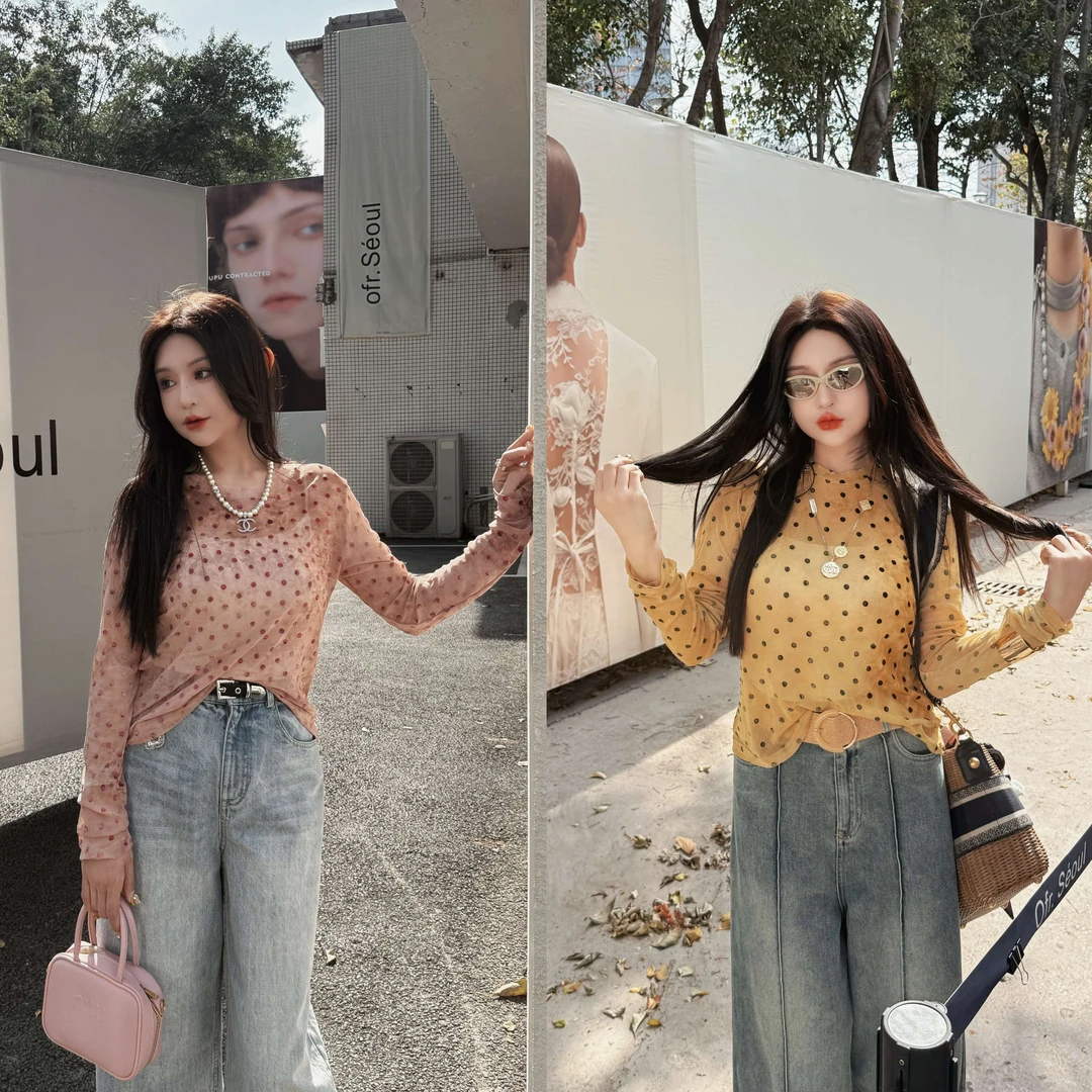 姗蔓深圳原版/1132茉莉花园~法式波点高级感绝美上衣